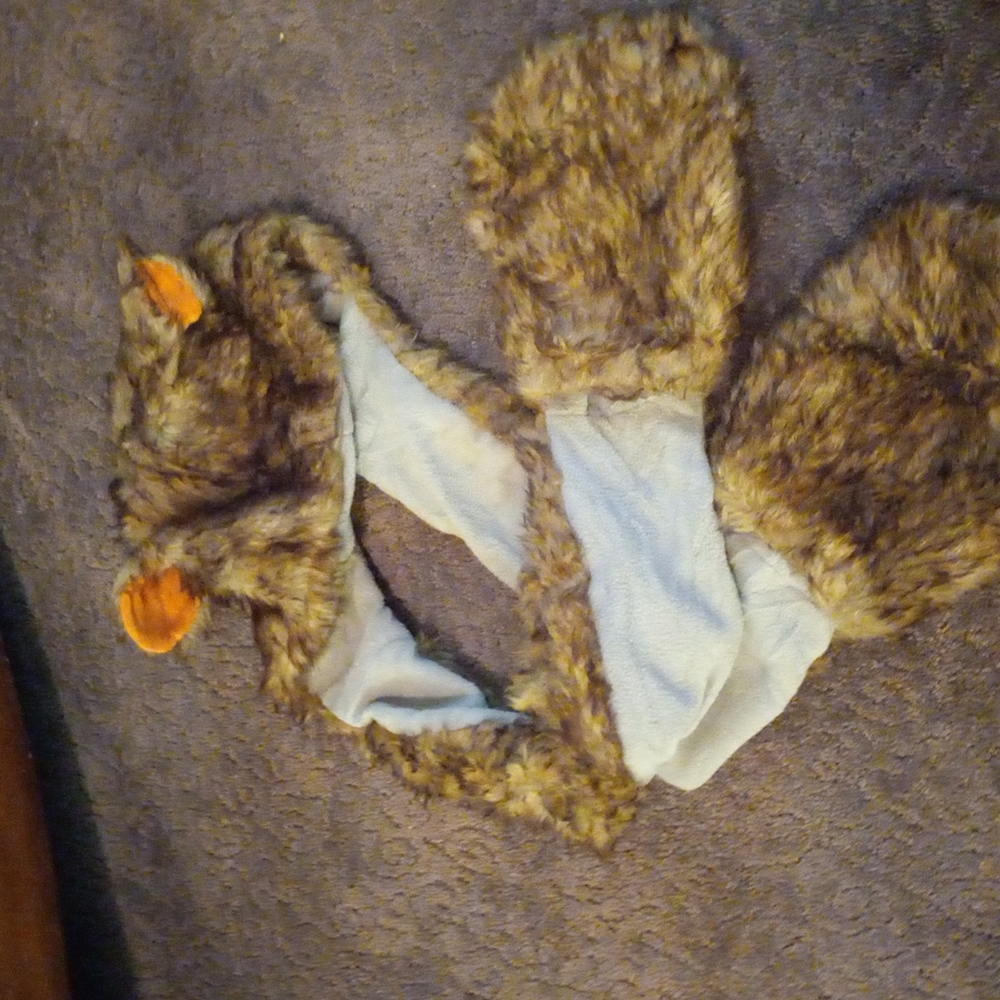 Faux fur hat with ears